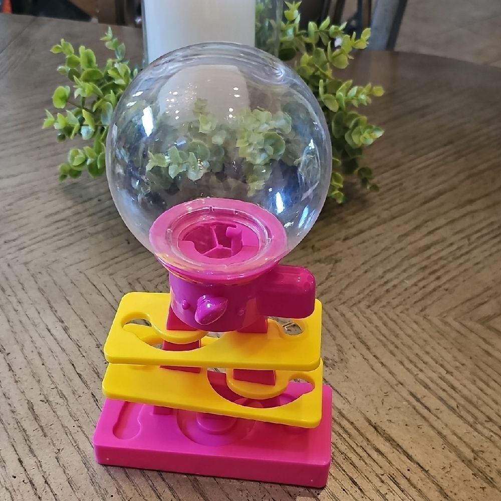 Kids Pink and Yellow Stacking Gumball Toy